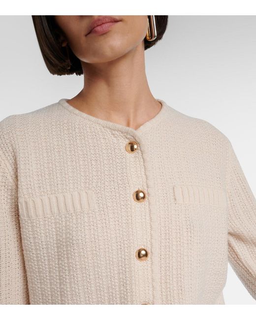 Jardin Des Orangers Natural Wool And Cashmere Cardigan