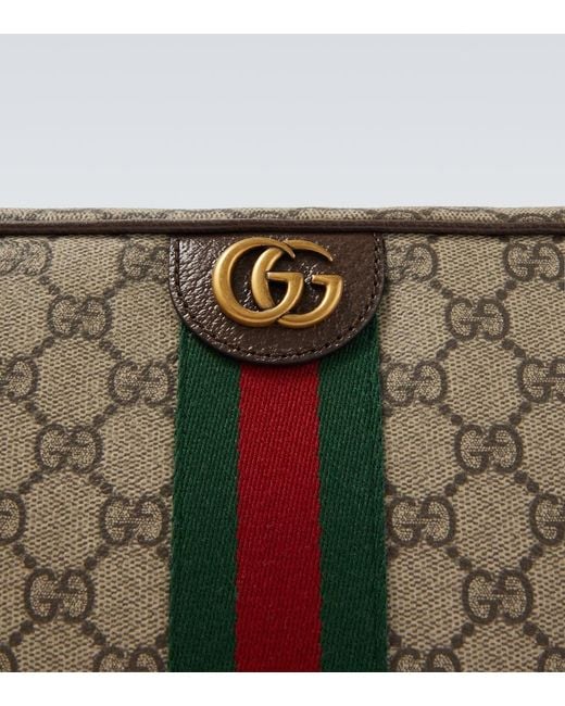 Gucci Green Ophidia Gg Canvas Medium Crossbody Bag for men