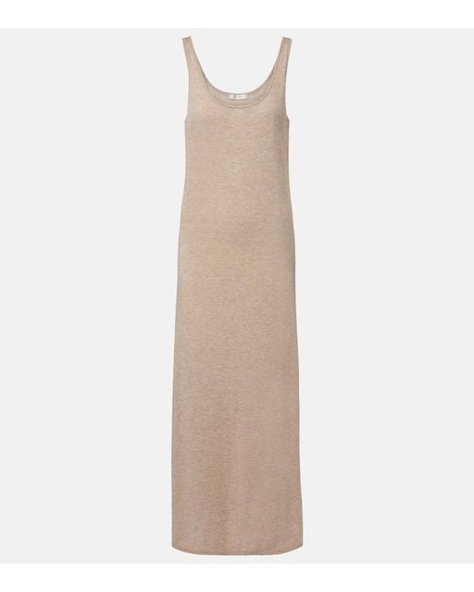 The Row Natural Nareen Knitted Cashmere Maxi Dress