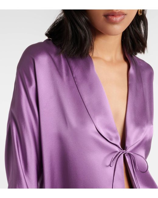 The Sei Purple Silk Blouse