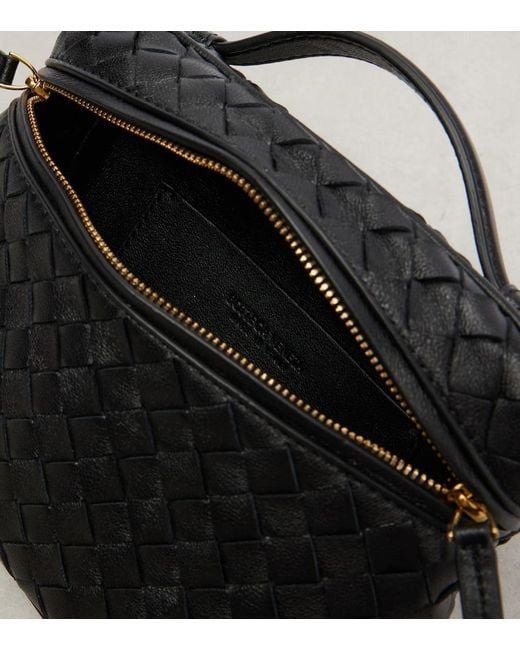 Bottega Veneta Black Intrecciato Leather Crossbody Bag
