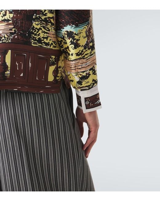Versace Multicolor Printed Silk Shirt for men