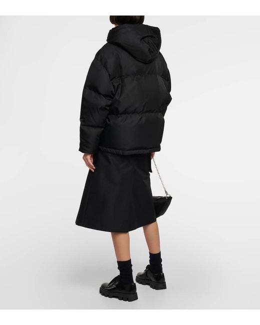 Prada Black Re-Nylon Gabardine Down Jacket