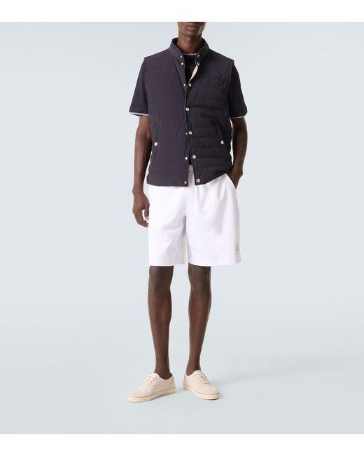 Brunello Cucinelli Blue Cotton Jersey T-Shirt for men