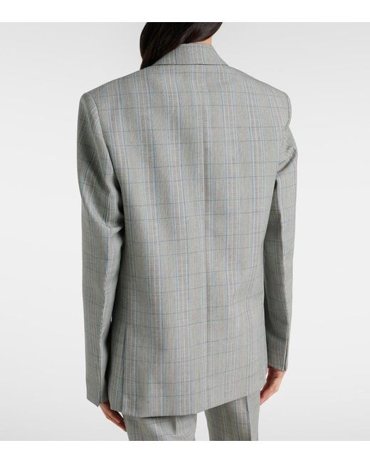 Victoria Beckham Gray Virgin Wool Blazer