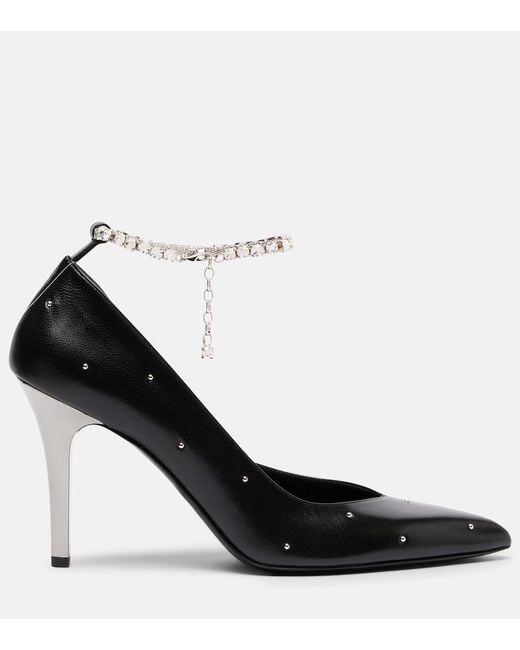 Isabel Marant Black Embellished Leather Pumps