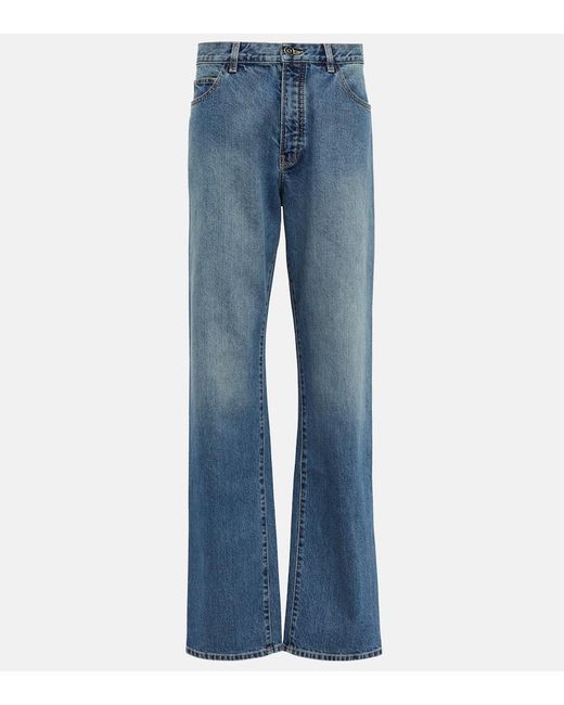 Alaïa Blue Low-Rise Straight Jeans Lover