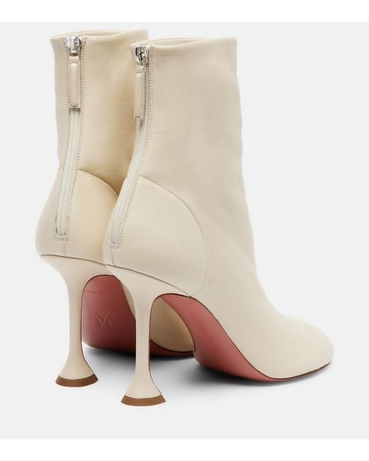 AMINA MUADDI White Iris 95 Leather Ankle Boots