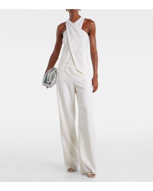 Max Mara White Selva Virgin Wool Top
