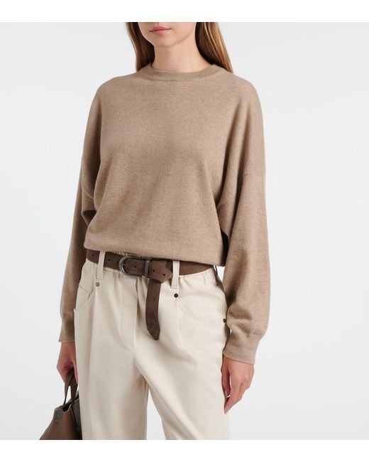 Pullover di Brunello Cucinelli in Natural