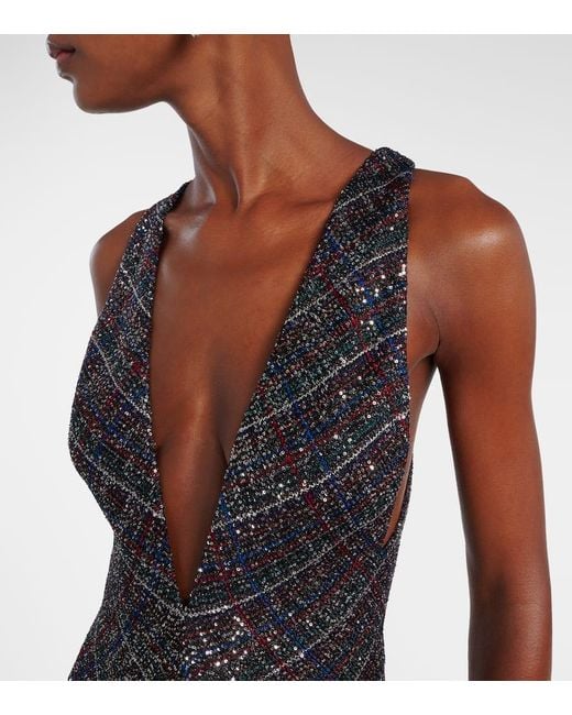 Missoni Black Sequined Lame Maxi Dress