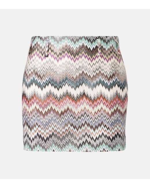 Missoni White Zigzag Miniskirt