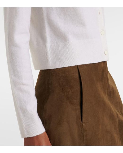 Vince White Wool And Cashmere-Blend Cardigan