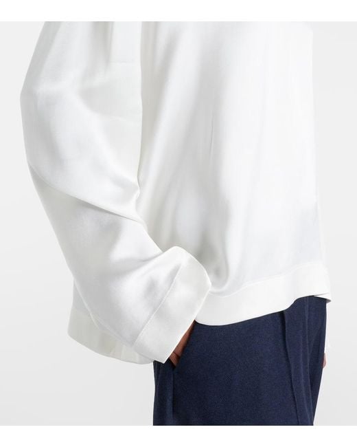 Totême  White Top Aus Satin