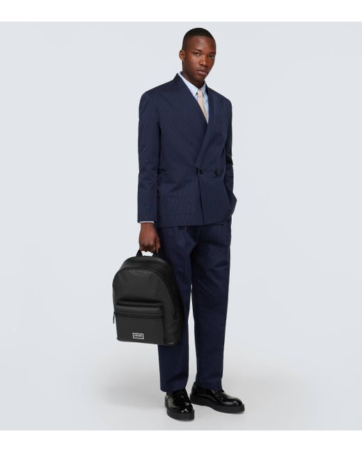 KENZO Black Crest Leather Backpack for men