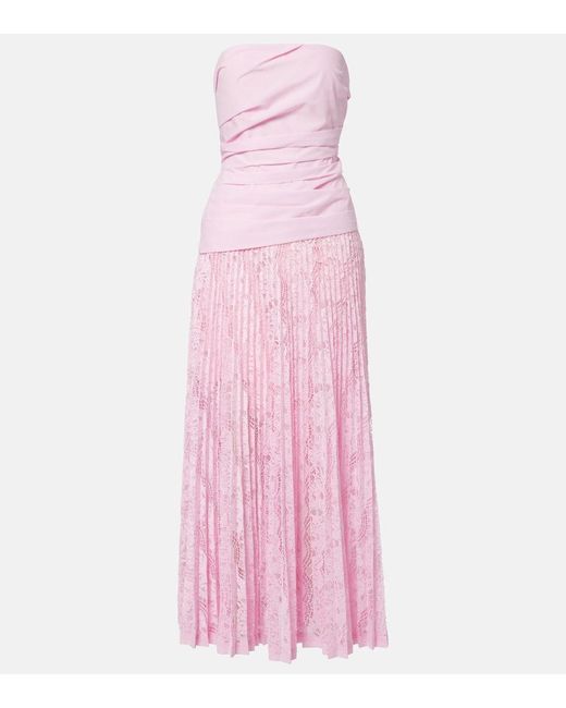 open lace back dress Jonathan Simkhai Delilah Tiered Floral Tulle Dress, Pink, Women's, 2