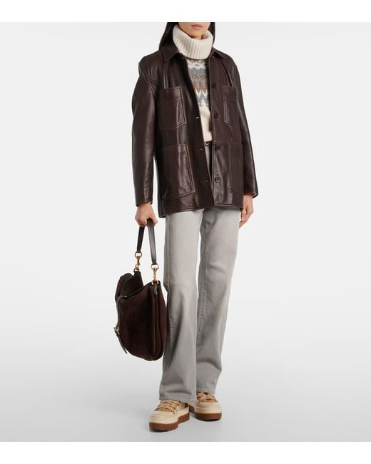 Bogner Natural Schnuerstiefel Vaduz Aus Leder Mit Shearling