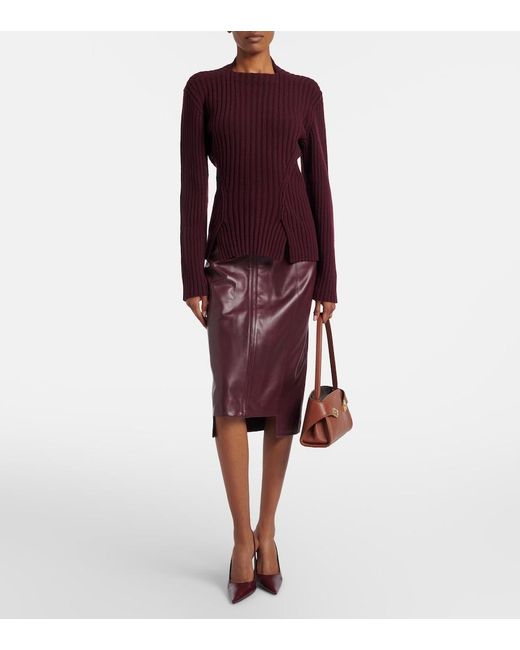 Ferragamo Brown Hug East-West Small Leather Shoulder Bag