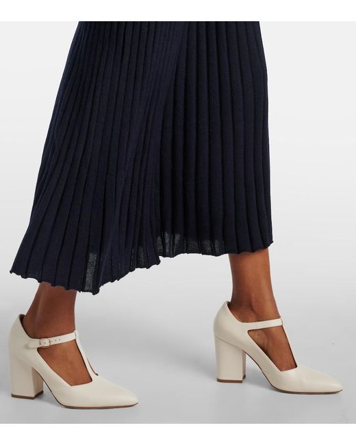 Gabriela Hearst Blue Ardor Silk And Cashmere Midi Dress