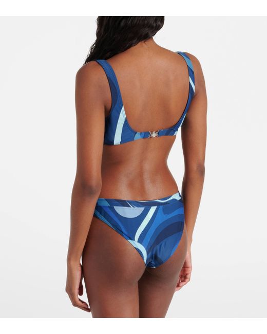 Culotte de bikini imprimee Emilio Pucci en coloris Blue