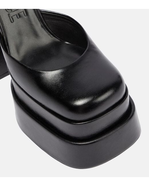 Versace Black Medusa Satin Platform Pump