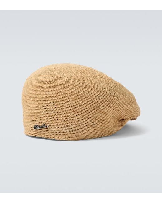 Borsalino Natural Miami Crochet Straw Hat for men
