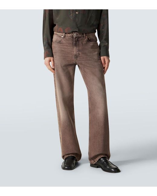 Our Legacy Brown Carlson Faded Straight Jeans for men
