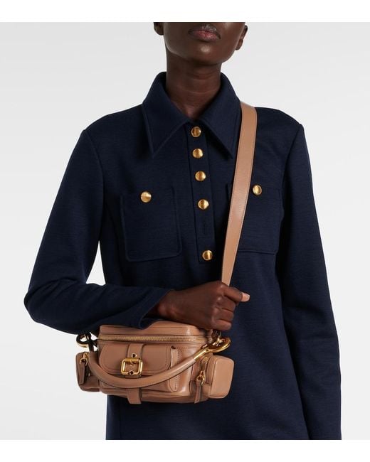 Chloé Brown Camera Small Leather Crossbody Bag