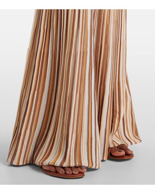 Faithfull The Brand Metallic Citara Knitted Cotton-Blend Maxi Dress