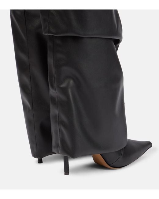 Alexandre Vauthier Black Draped Boots