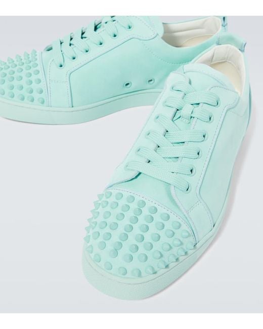 Baskets Louis Junior Spikes En Cuir Christian Louboutin pour homme en coloris Blue