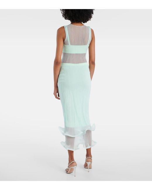 Jonathan Simkhai Green Midirock Kelso Knit