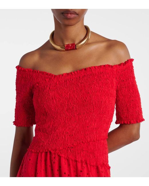Poupette Red Maxikleid Soledad Aus Baumwolle