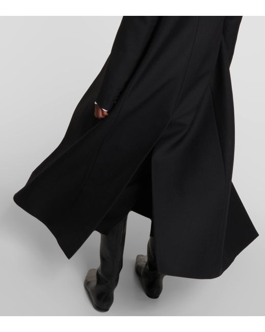 The Row Black Cassiopea Oversized Grain De Poudre Wool And Mohair-blend Coat