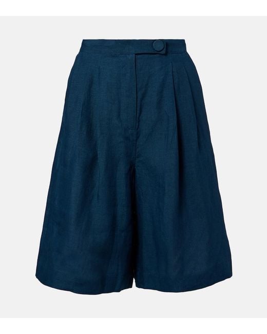 Eres Blue Plaisant Linen Bermuda Shorts