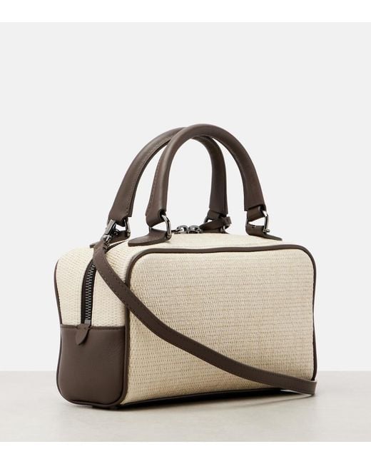 Borsa Con Pelle di Brunello Cucinelli in Natural