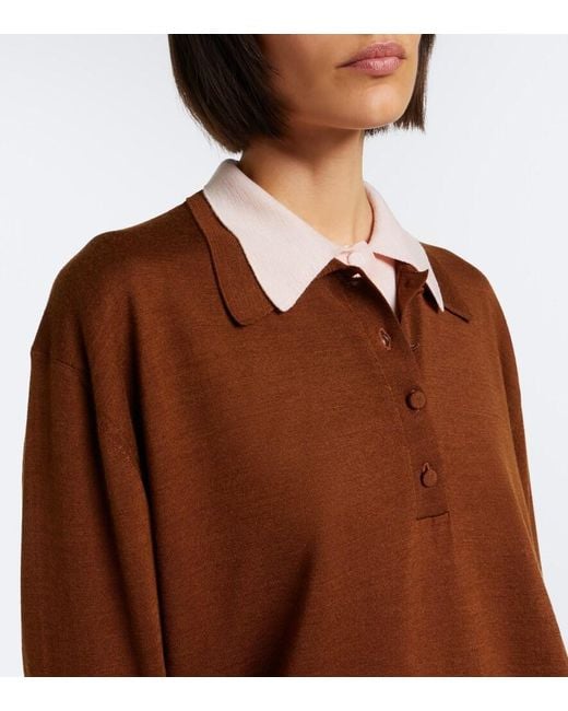 Pullover Polo di Plan C in Brown