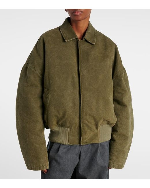 Chaqueta Bomber Oversized De Algodon J.W. Anderson de color Green