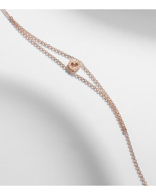 Repossi Metallic Letters 18Kt Rose Bracelet With Diamonds