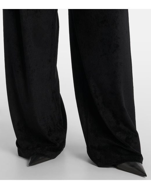 Pantalones Anchos De Tiro Alto Balenciaga de color Black