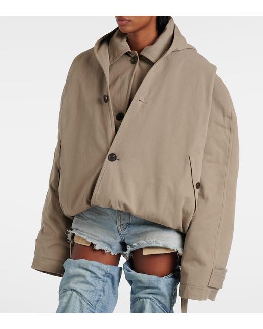 Balenciaga Natural Trenchcoat Aus Baumwoll-Twill