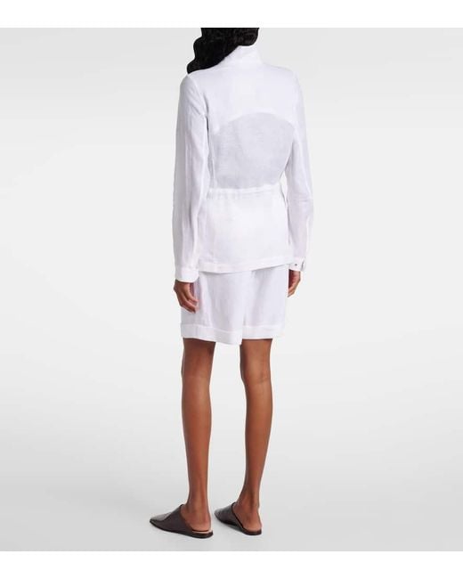 Loro Piana White Traveller Linen Jacket