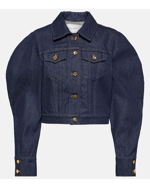 Nina Ricci Blue Cropped Denim Jacket