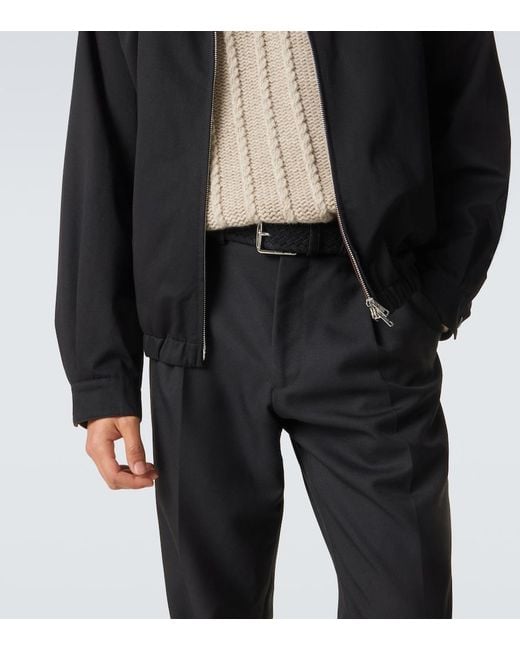 Tod's Black Braided Suede Belt for men
