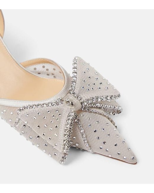 Mach & Mach Metallic Le Cadeau 85 Embellished Slingback Pumps