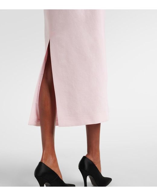 Magda Butrym Pink Silk Bustier Dress