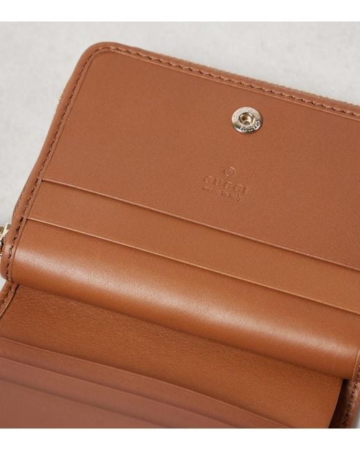 Gucci Metallic Portemonnaie Gg Mini Aus Canvas Mit Leder