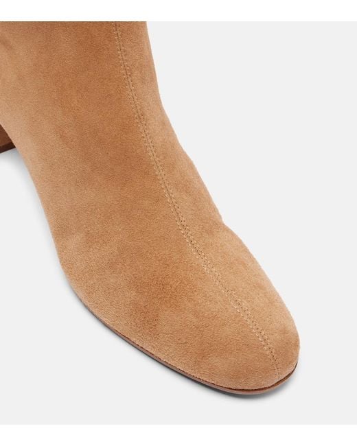 Aquazzura Brown Saint Honore 50 Suede Ankle Boot