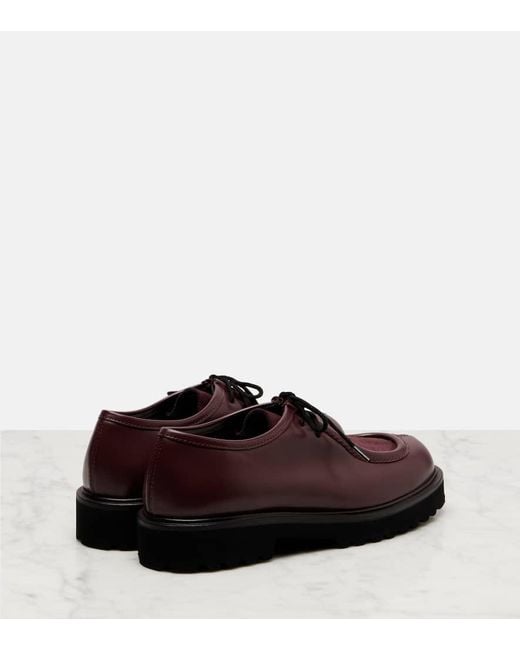 Max Mara Brown Track Leather And Suede Loafers