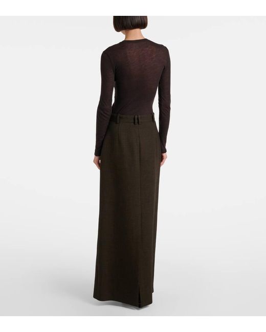 The Row Black Roux Maxi Skirt